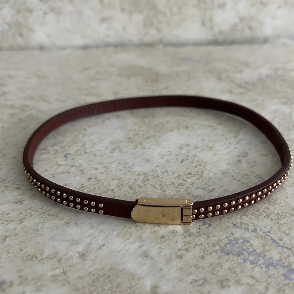 Leather Studed Choker or Double wrap Bracelet